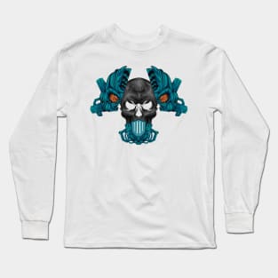 cyborg skull Long Sleeve T-Shirt